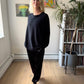 Bradford Summer Sweatshirt - Black Accordion Knit