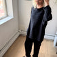 Bradford Summer Sweatshirt - Black Accordion Knit