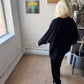 Bradford Summer Sweatshirt - Black Accordion Knit