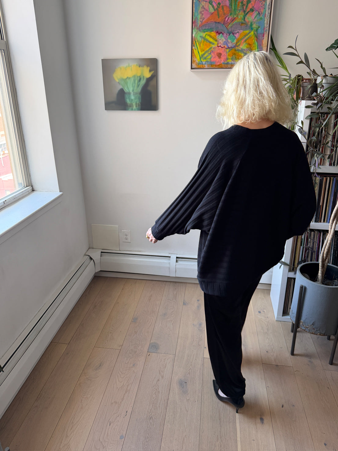 Bradford Summer Sweatshirt - Black Accordion Knit