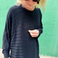 Bradford Summer Sweatshirt - Black Accordion Knit