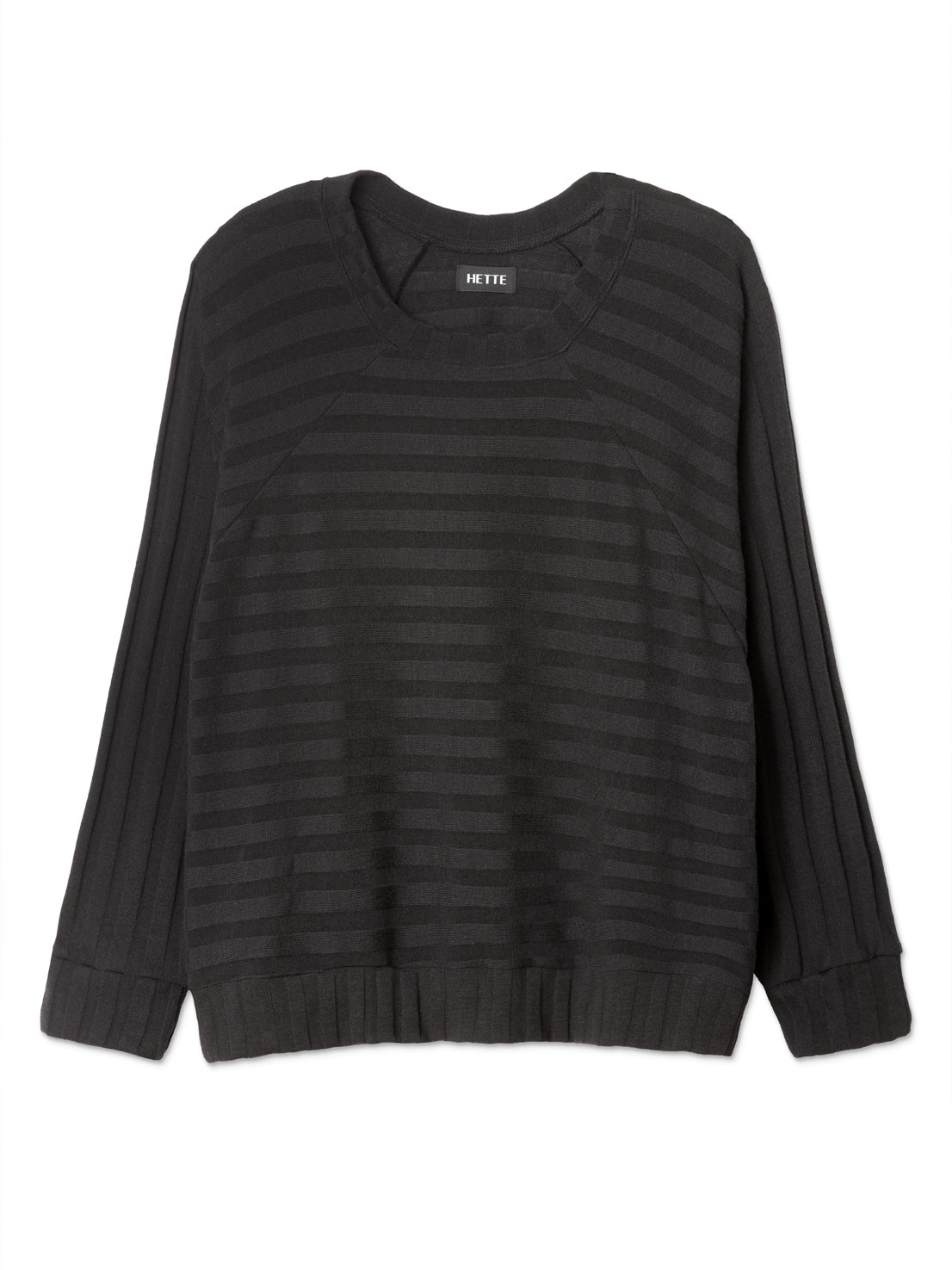 Bradford Summer Sweatshirt - Black Accordion Knit