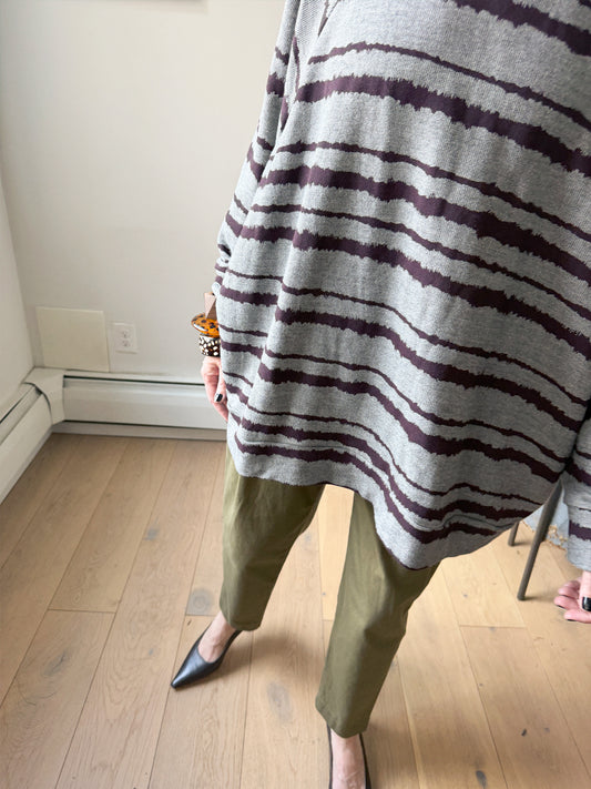 Bradford Summer Sweatshirt - Grey Wicked Stripe