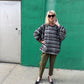 Bradford – Grey Wicked Stripe sweatshirt, front view