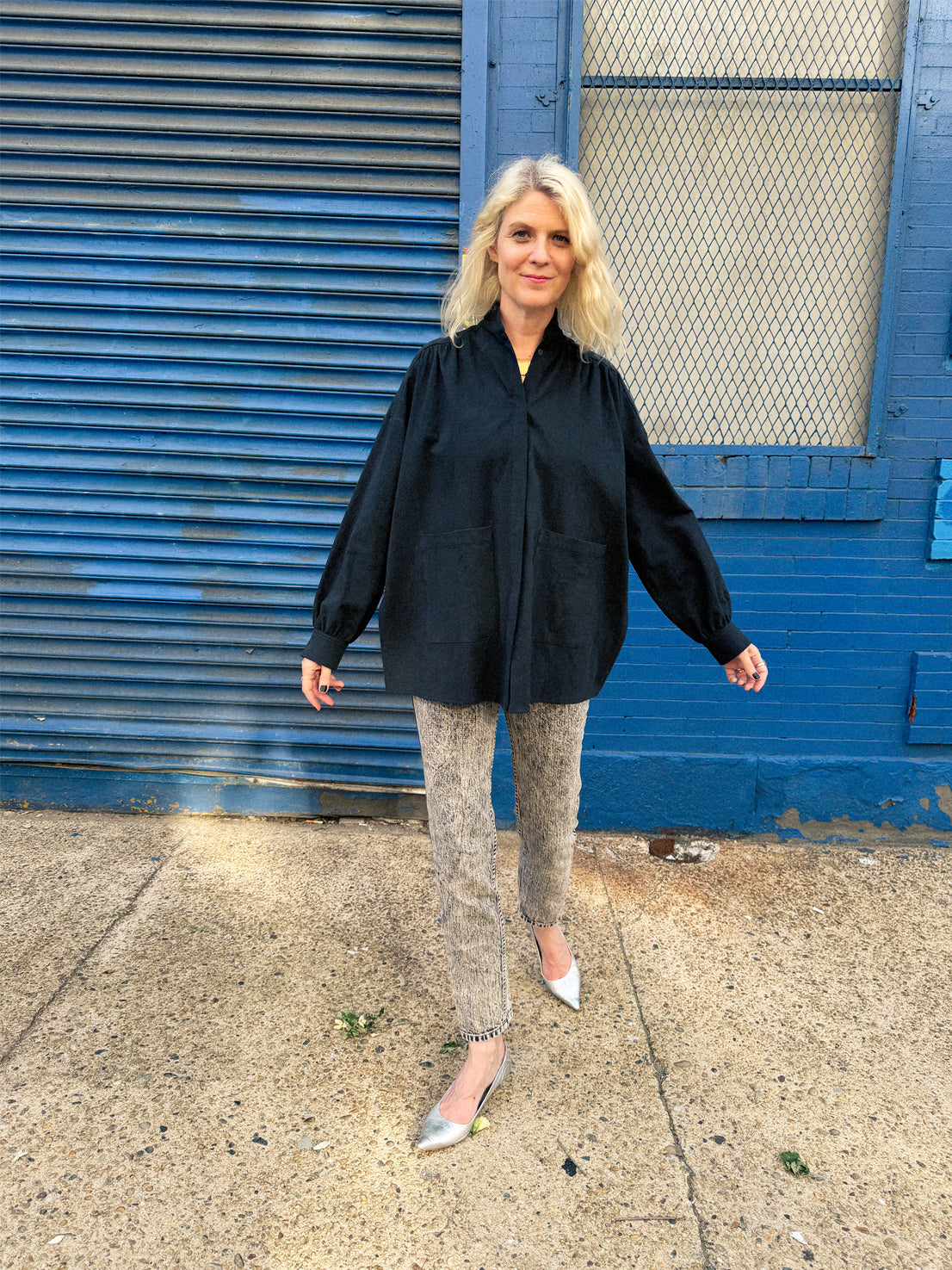 Riley Jacket Top - Black