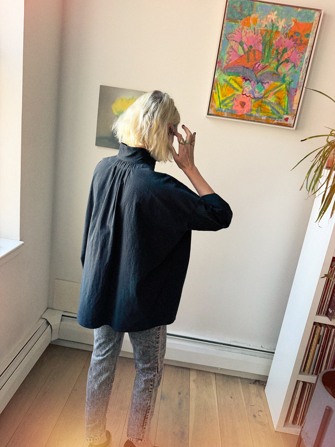 Riley Jacket Top - Black