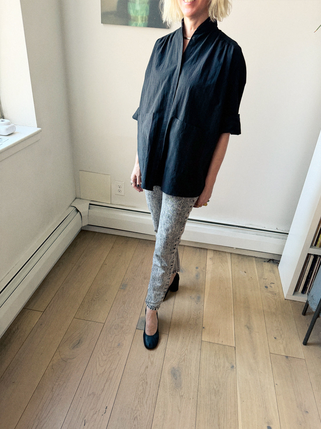 Riley Jacket Top - Black