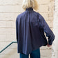 Riley Jacket Top - GreyBlue Plaid