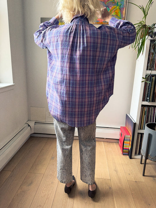 Wylie Button Down Shirt - Cornflower Blue Plaid