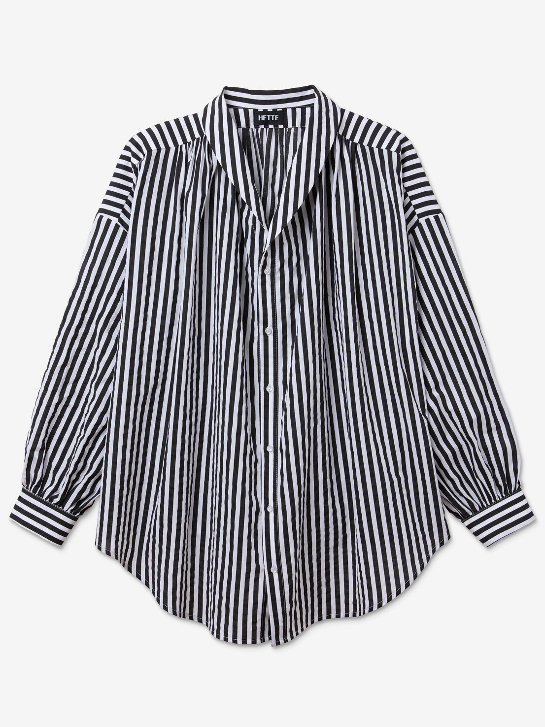 Wylie Button Down Shirt - BW Stripe